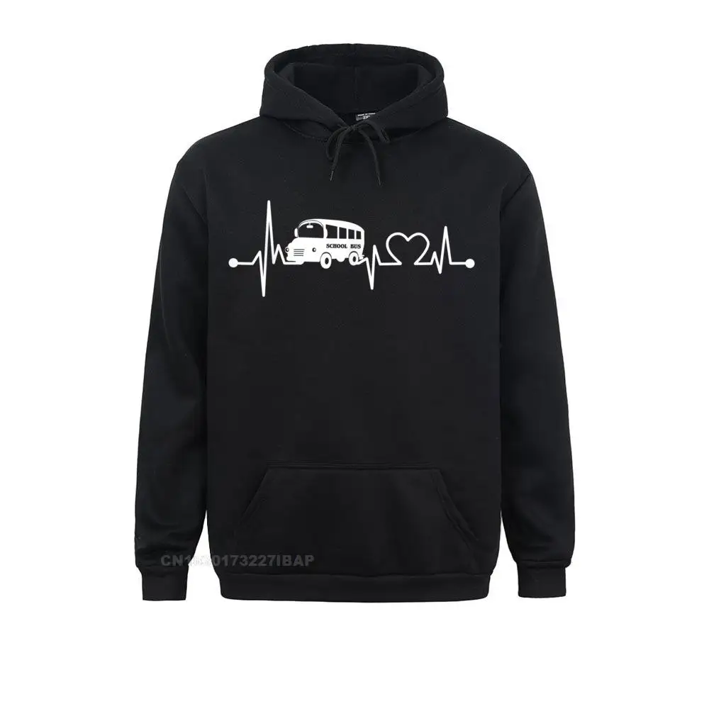 

School Bus Driver Heartbeat Funny Cool Loves Gift Coupons Vintage Sweatshirts April FOOL DAY Hoodies For Women Clothes Classic