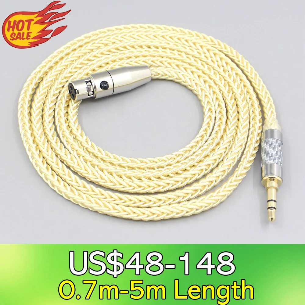 

LN007645 8 Core Gold Plated + Palladium Silver OCC Cable For Beyerdynamic DT1770 DT1990 PRO AKG K181 pro 2015 M220