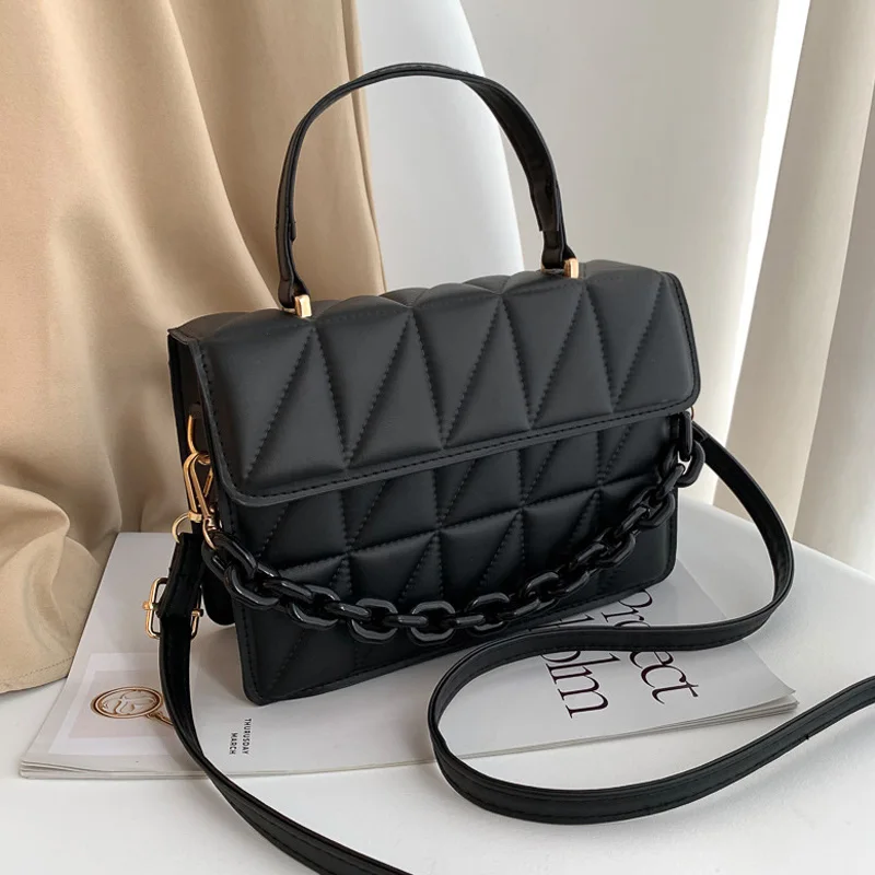 

Trendy Plaid Women Shoulder Bag Fashion Chain Crossbody Bags Brand Designer Handbags and Purses Small Flap Top _C-01-173020104_