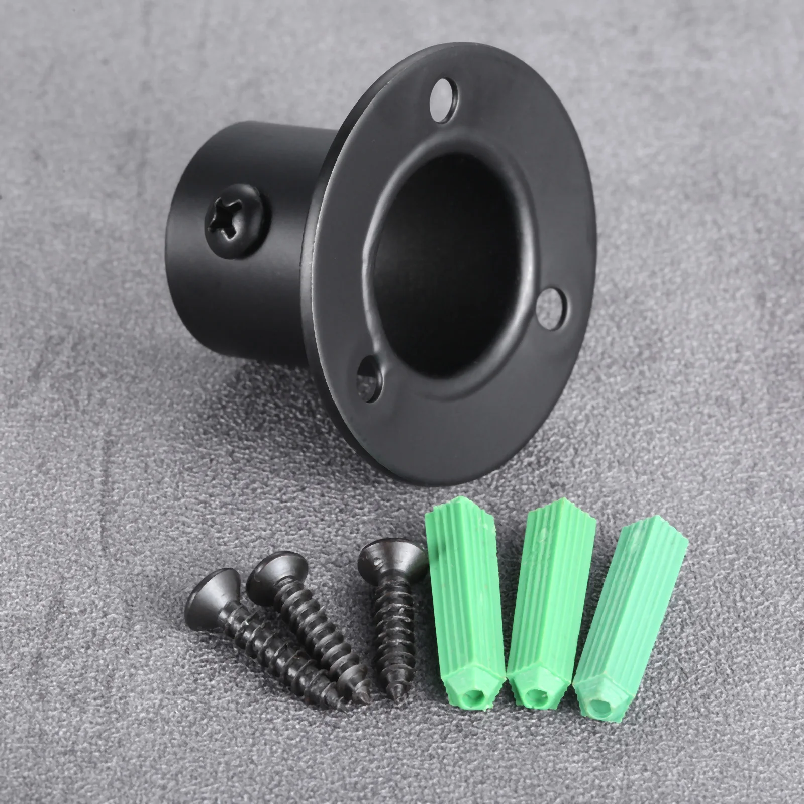 4 Staffe A U Per Asta Armadio In Acciaio Inox Nero – Con Viti, Per Tubi Da 32 Mm