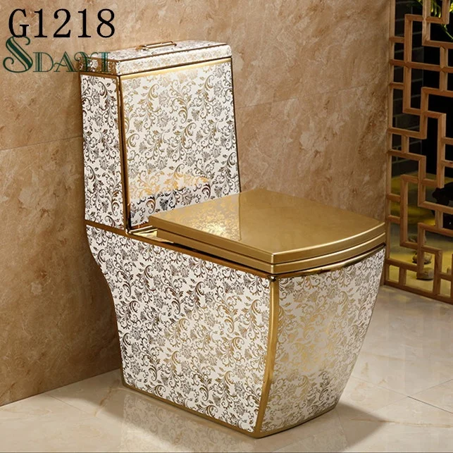 bathroom golden color wc toilet gold plated ceramic toilet gold toilet accessories