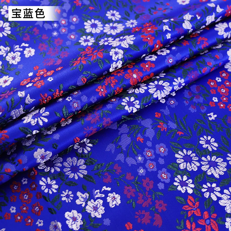 Satin jacquard pattern designer clothes fabrics for sewing cheongsam kimono DIY brocade patchwork material