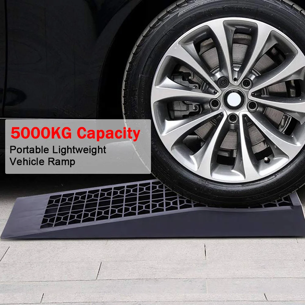 2.5T 5T Capacity Portable Heavy Duty Car Ramps Plastic Load Access Vehicles Lift Repair Maintenance Jack Tools 70cm CN