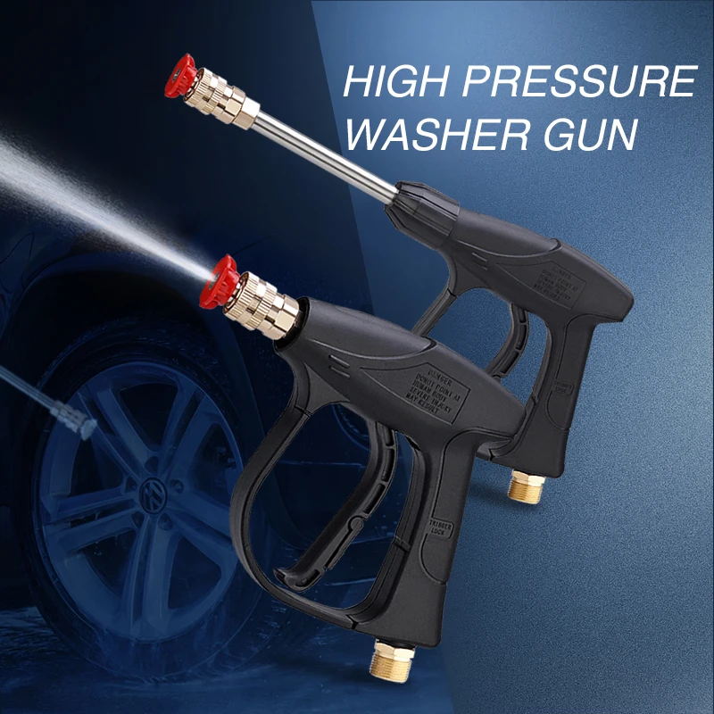 90bar High Pressure Washer Water Cleaning Spray Gun with Quick Connector And Four Colour Nozzle For Karcher High Pressure Washer