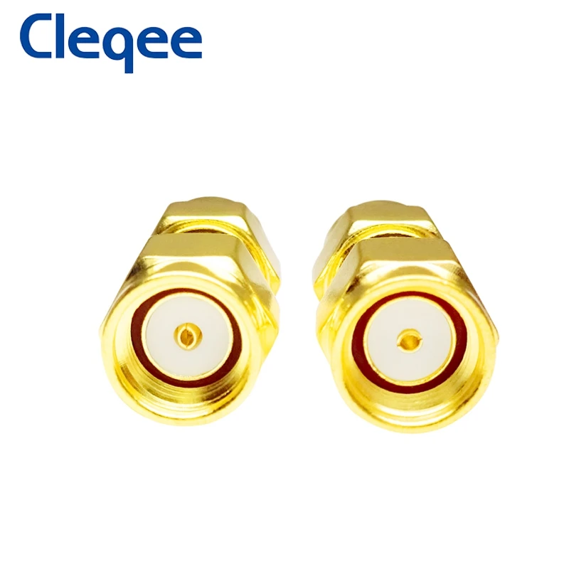 JXSINONE 5PCS Gold Tone RP SMA ชาย RP SMA ชายปลั๊กตัวเชื่อมต่อ RF Coaxial Adapter Stright Gold-ชุบ Converter