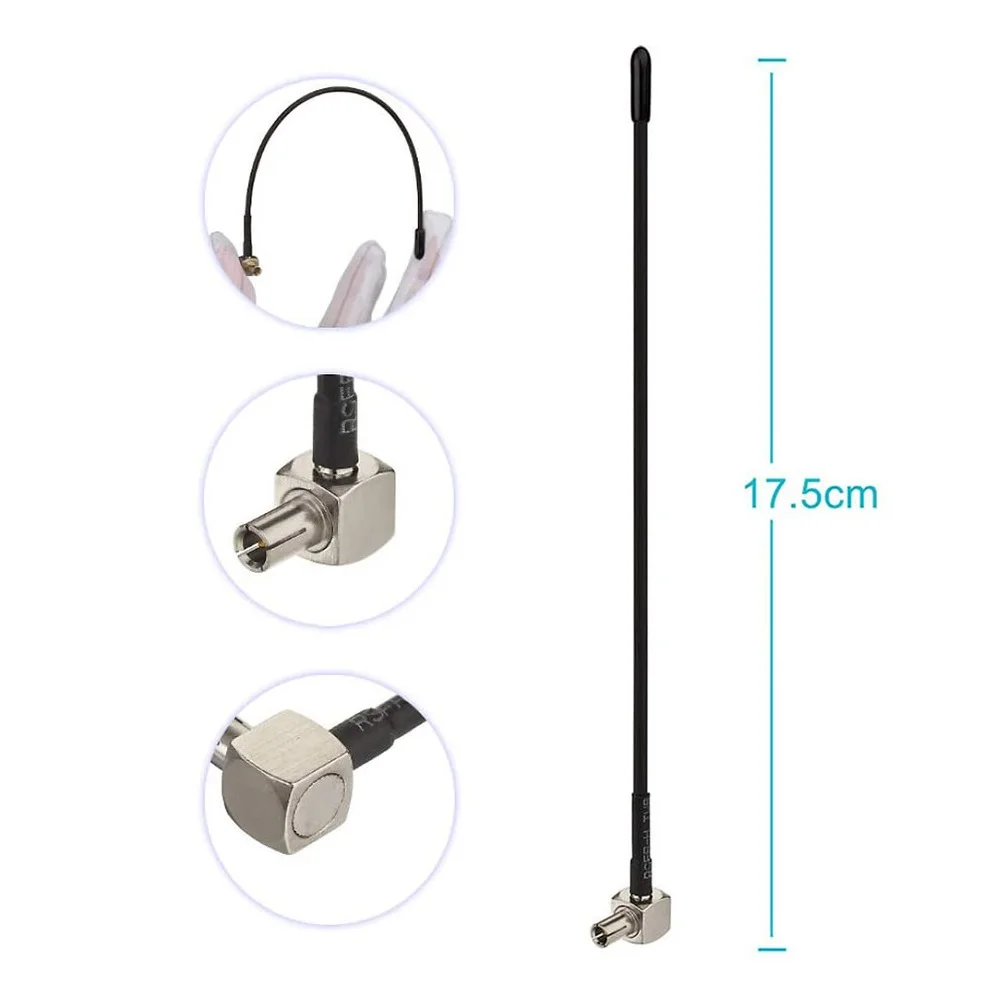 Eightwood HUAWEI E5372 4G LTE Antenna Aerial Mini TS9 Plug Male Right Angle for 4G LTE Modem Mobile WiFi Router Hotspot Dongle