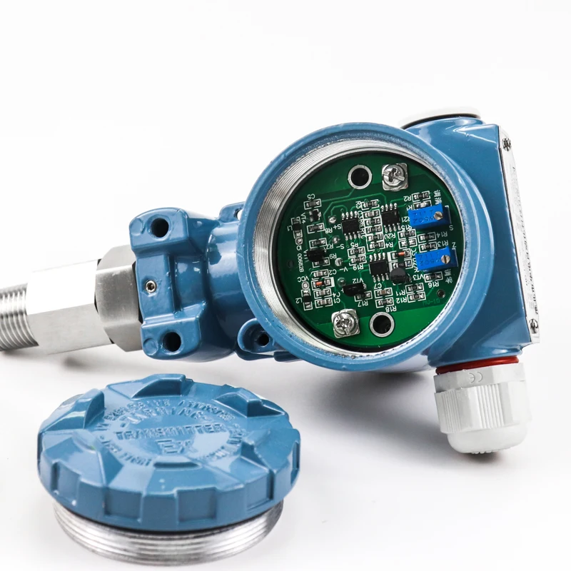 Stainless steel high temperature level transmitter LCD field display diesel fuel tank level sensor