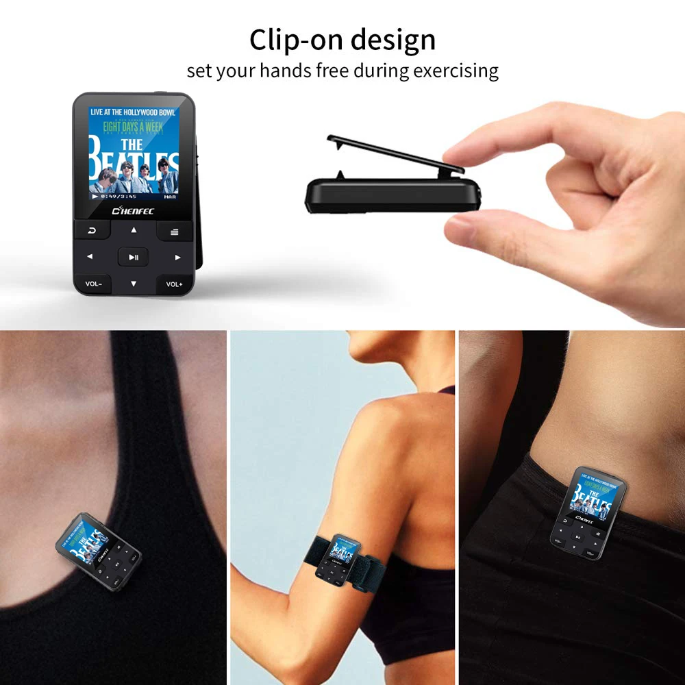 2021 nuovo Mini Clip originale Bluetooth lettore MP3 HIFI Lossless Music Player con registratore, Radio FM supporto TF Card bracciale gratuito