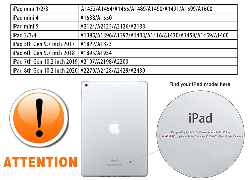 กรณีแท็บเล็ตสำหรับApple IPad 2020 8th 2019 7th 10.2นิ้ว/IPad 2 3 4 /Mini 12345 /IPad 5th 6th Ultra-บางป้องกันShell + Stylus