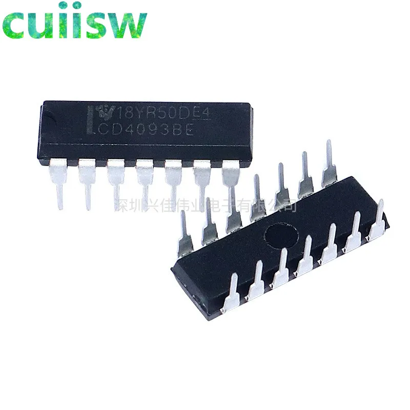 10PCS CD4093 CD4093BE 4093 DIP-14 TI CHIP IC