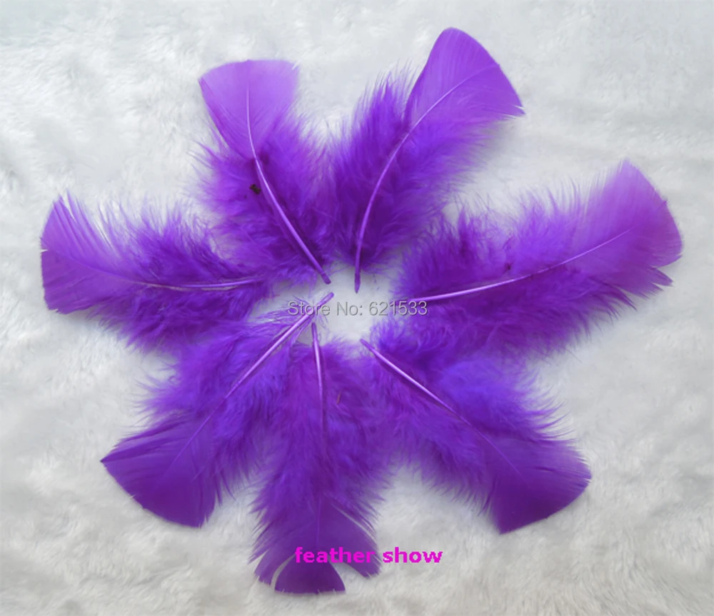 100Pcs/Lot!6-8cm- Loose Plumes- Purple Turkey T-Base Plumage Feathers Great For Arts and Craft,Costume,Party Decorations Etc