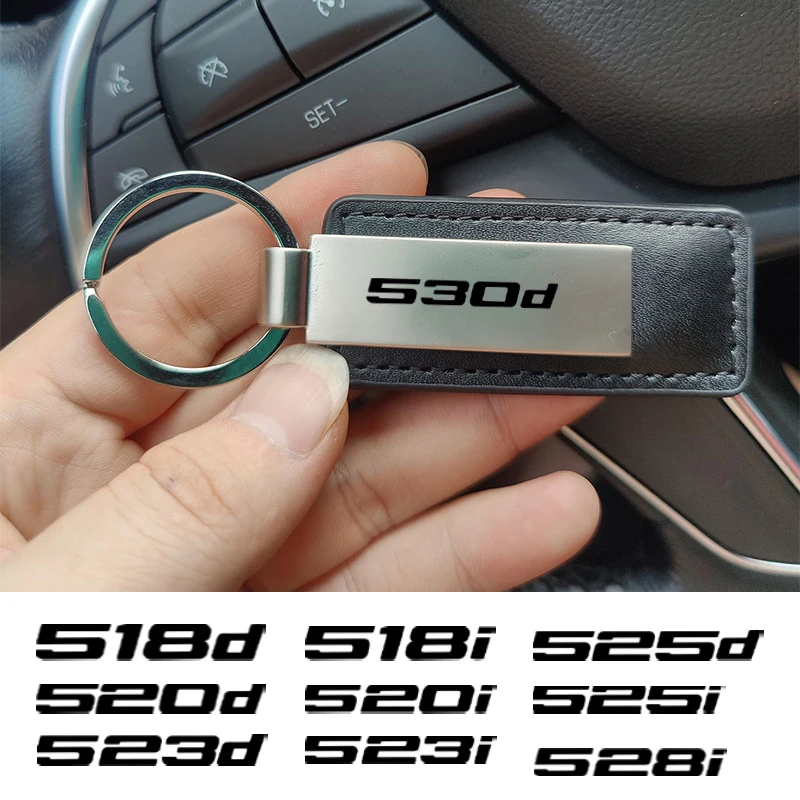 New leather metal car key chain keychain car key ring for BMW E12 E28S E28 E60 E61 E70 F07 F10 car Accessories car styling