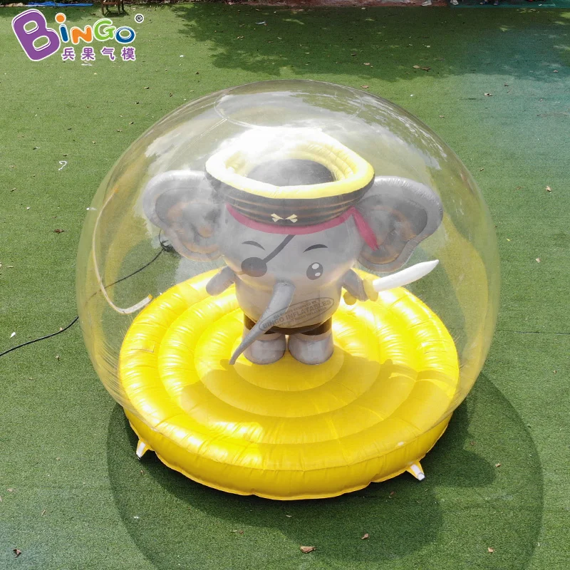 Adorable inflatable cartoon elephant for party decoration / Customized inflatable bubble tent with cartoon for event - toys