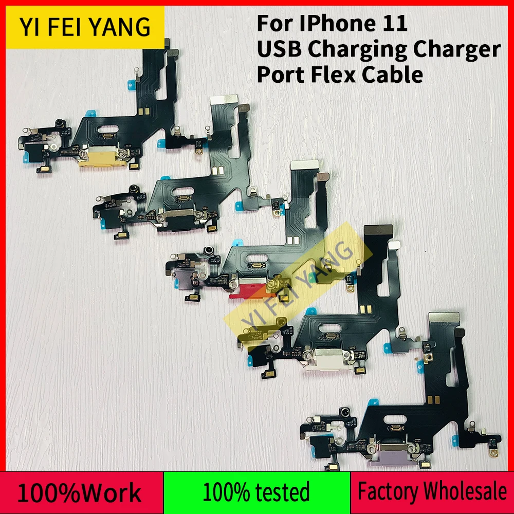

Новый гибкий шлейф для зарядки iPhone 11, USB-порт для зарядки, док-разъем с микрофоном, гибкий кабель для замены