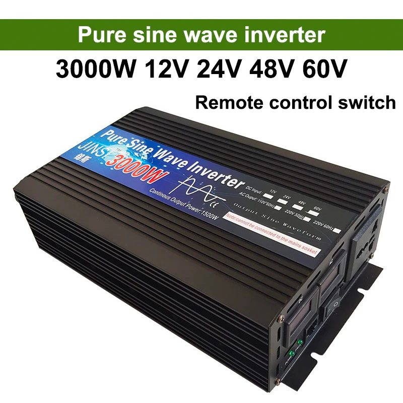 Imagem -02 - Inversor de Energia Solar de Tensão 12v 220v 3000 v Conversor com Controle Remoto Faça Você Mesmo Inversor de Onda de Seno Puro 12v 24v 48v 60v 4000 v 220 w