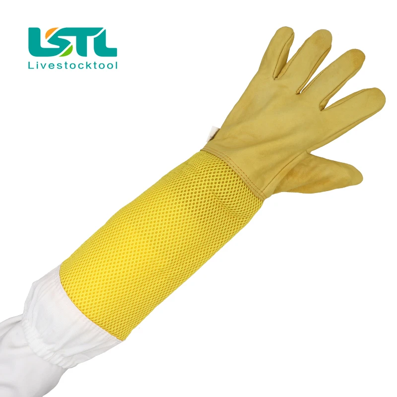 Guantes de piel de oveja para apicultura profesional, antipicaduras de abejas, herramientas de apicultura, 1 par