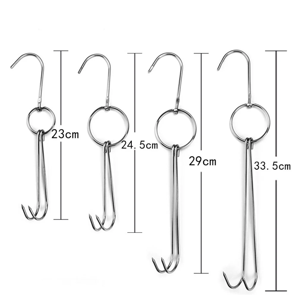 Stainless Steel Beef Meat Clasps Duck Goose Turkey Hooks Roast Duck Bacon Hook BBQ Storage Hanger Bread Hook