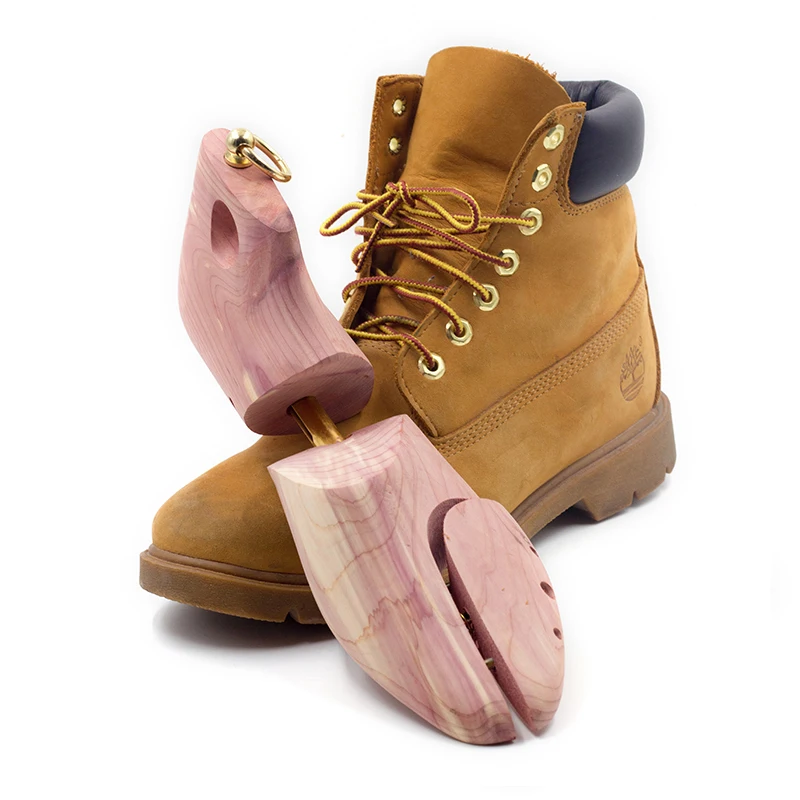 1 Pair Red Cedar Wood Adjustable Shoe Shaper Men's Shoe Tree Stretcher Support For Men Boot Expander Device