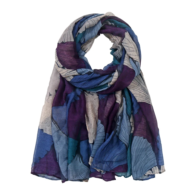 Foulard Hijab Imprimé en Viscose et Coton pour Femme Musulmane, Long Châle Vintage, Style Bohème Arabe, Rétro, Espagne