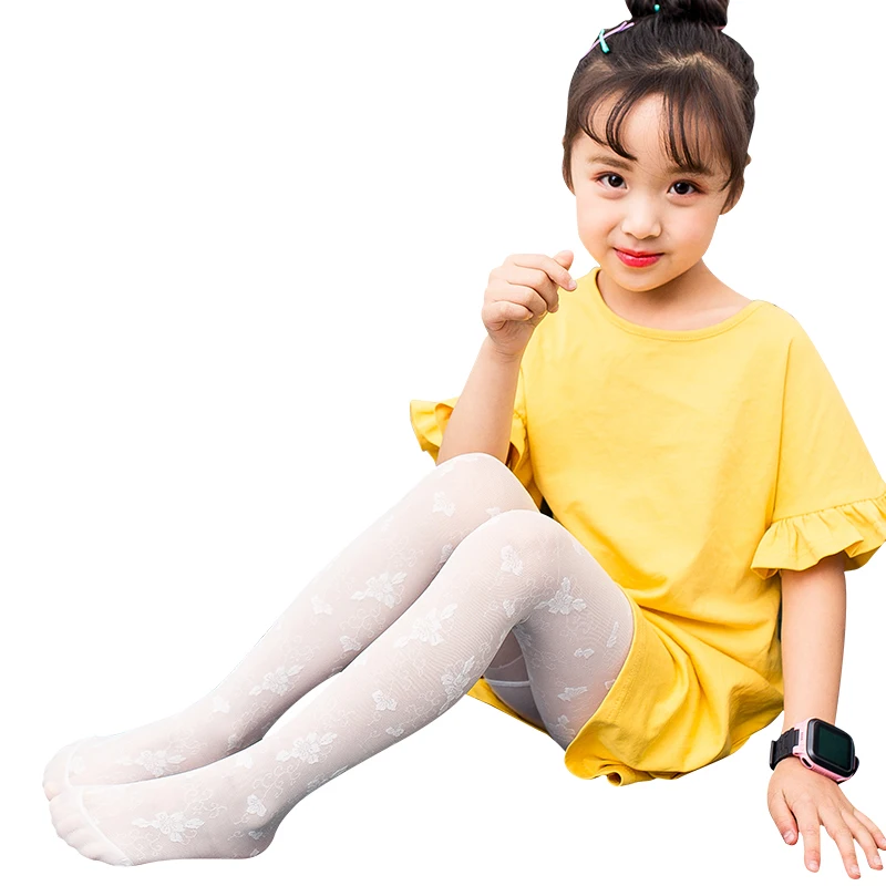 Kids girl anti-snagging flower pantyhose summer ultra-thin anti-mosquito baby child tights чулки для девочек meia calça infantil