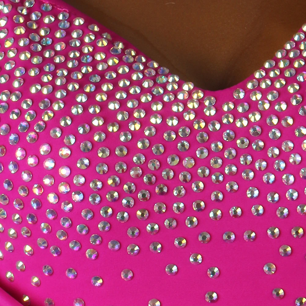 Royal Blue Fringed ชุดละตินการแข่งขันชุดเต้นรําละตินกระโปรงผู้หญิงมืออาชีพการแข่งขันชุด