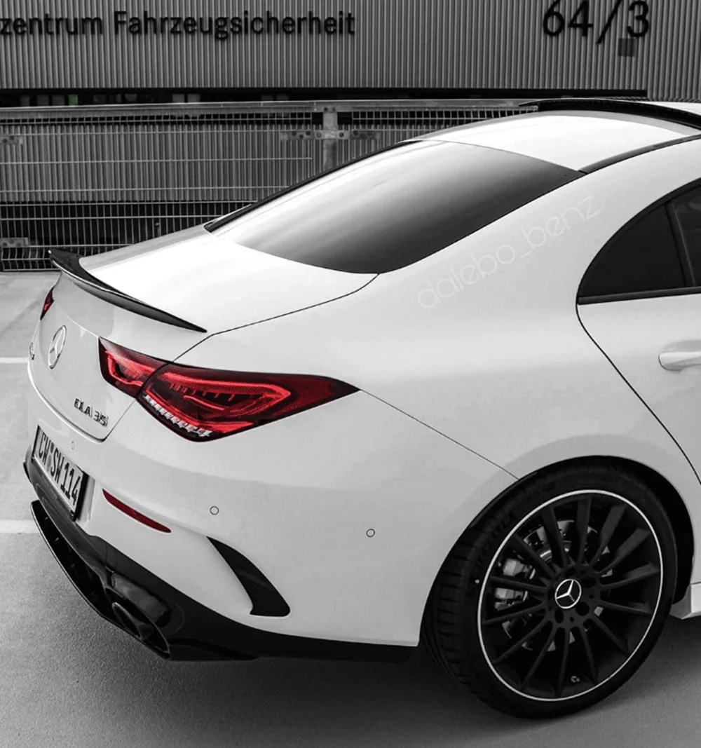 C118 Rear Spoiler For Mercedes Benz CLA Class W118 2019-2020 CLA250 CLA200 CLA220 ABS Gloss Black Rear Wing Lip Trunk Spoiler