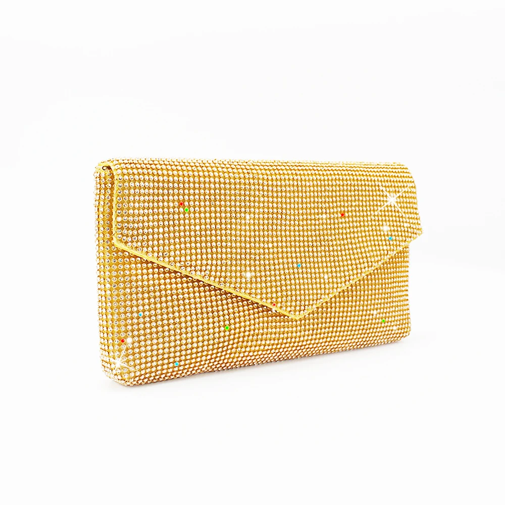 

New Design Hot Sale Crystal Diamonds Diamante Evening Bag Lady Woman Girl Female Envelope Evening Clutch Bag