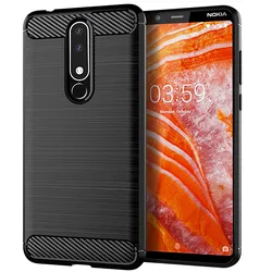 For Nokia 3.1 Plus TA-1118 TA-1125 Case Carbon Fiber Skin Full Soft Silicone Cover For Nokia 3.1 Plus Nokia3.1 TA-1049 TA-1057