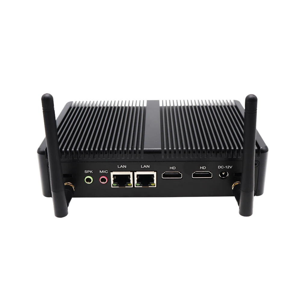 

Мини-ПК без вентилятора, Intel Celeron N3700, 2 LAN HDMI, 6USB, Wi-Fi