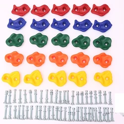 Juego de escalada de pared de madera y plástico para niños, piedras de escalada, pared de escalada, pies de mano, Kits de agarre, 10 piezas