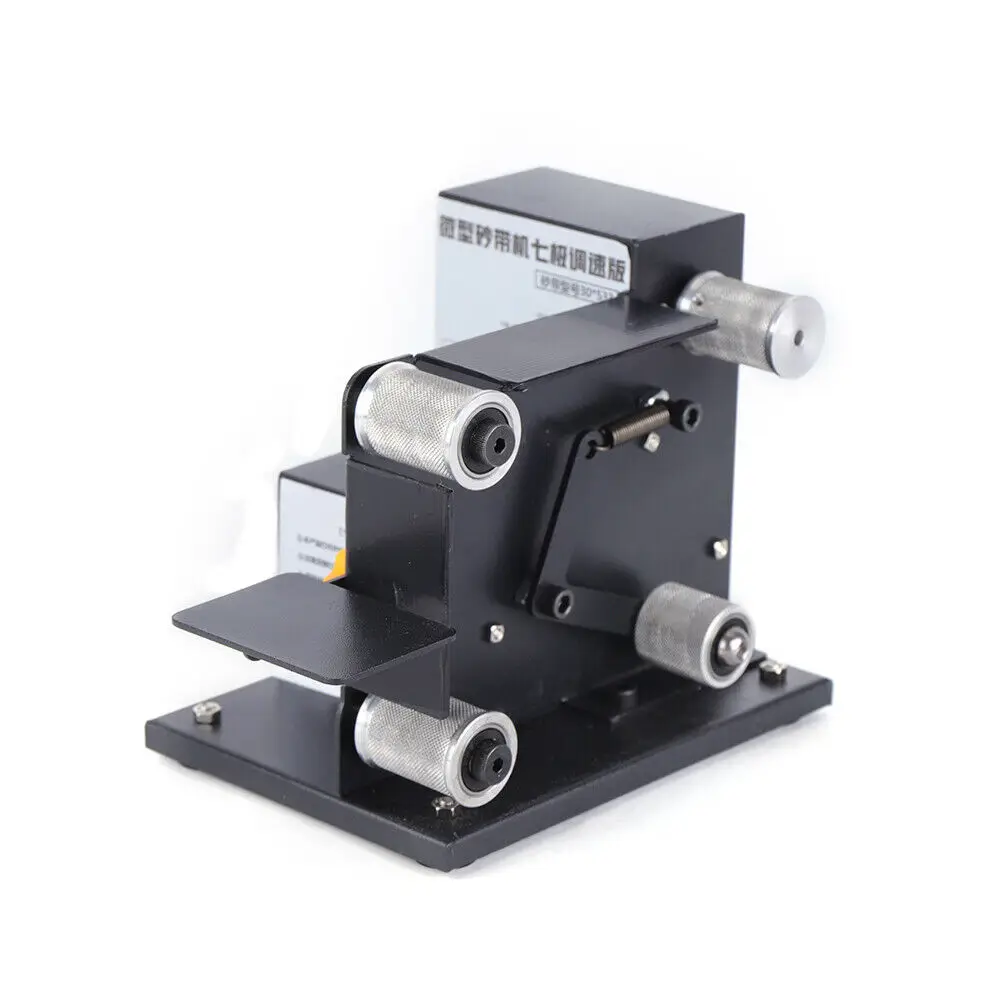 8000rpm Grinder Mini Electric Belt Sander DIY Polishing Grinding Machine 7-gear Adjustable with 10 Belt 110V/220V 96W