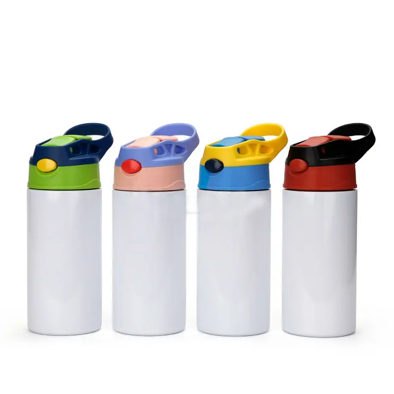 350ml Sublimation Blank Stainless Steel Drinking Water Bottle Sports Outdoor Thermos Flask Drink Bottle For Kids Children