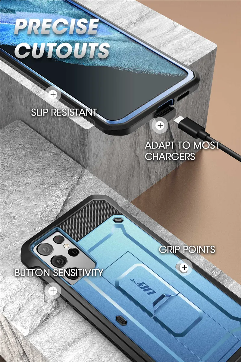SUPCASE For Samsung Galaxy S21 Ultra Case (2021 Release) 6.8" UB Pro Full-Body Holster Cover WITHOUT Built-in Screen Protector