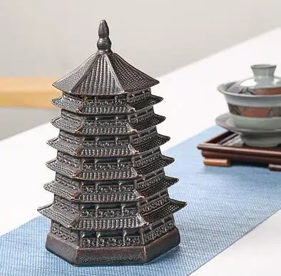 Keramische paarse zandtheekaddy, grote en kleine verzegelde opbergdoos, Pu'er Tea Black Tea Green Tea Pagoda Thee kan ornamenten