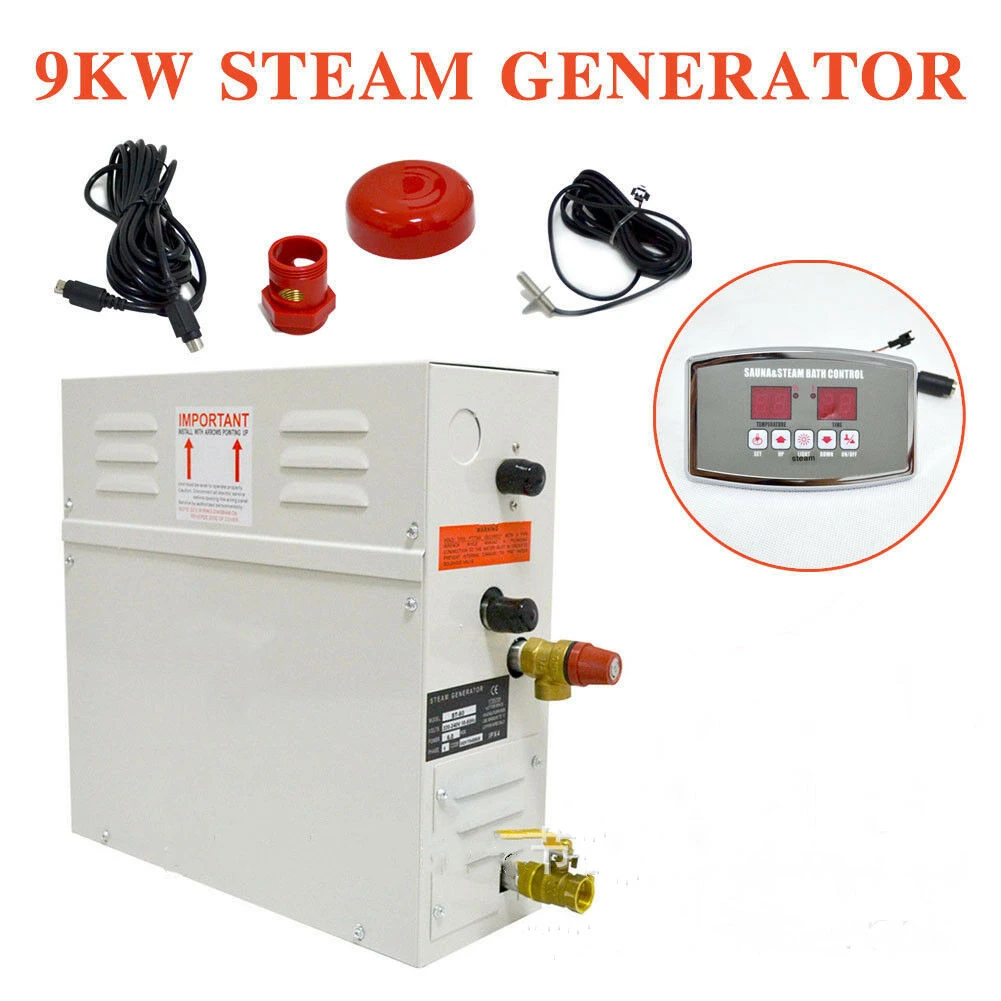 Steam Generator New Sauna Steamer Heater Bath Shower Room High Power Machine 3 to 9 KW Heating Modern