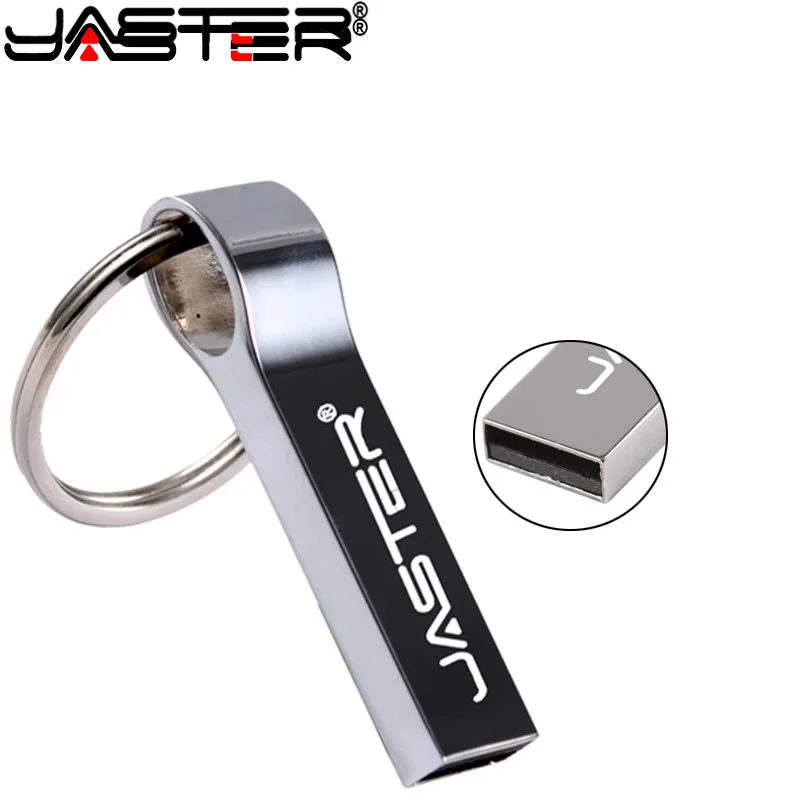 Jaster Waterdichte Usb Flash Drive Metalen Pen Drive 4Gb 8Gb 16Gb 32Gb 64Gb Pendrive Usb stick Flash Drive Met Sleutelhanger