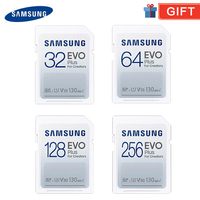 Samsung original 256GB 128GB 64GB 32GB SD memory card EVO Plus U3 V30 Read speed 130MB/s high-speed digital camera memory card