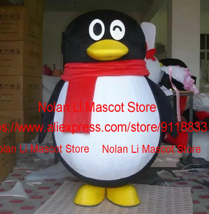 Hot Selling Penguin Mascot Costume Cartoon Set Role-Playing Adult Size Floral Dress Christmas Party Advertising Game Gifts 1113