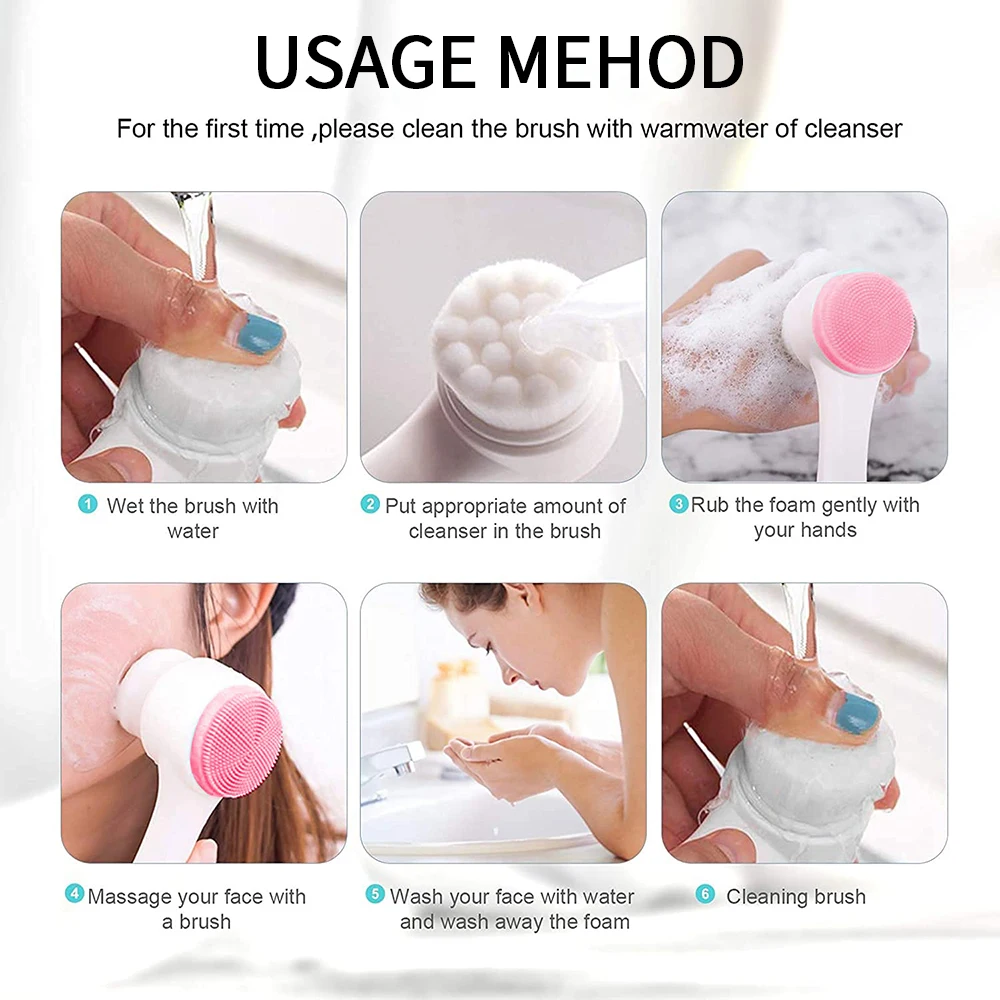 Cara cepillo de limpieza Mini masaje impermeable herramienta Facial de limpieza profundo limpiador de poros cara cepillo de cuidado de la piel de la espinilla removedor