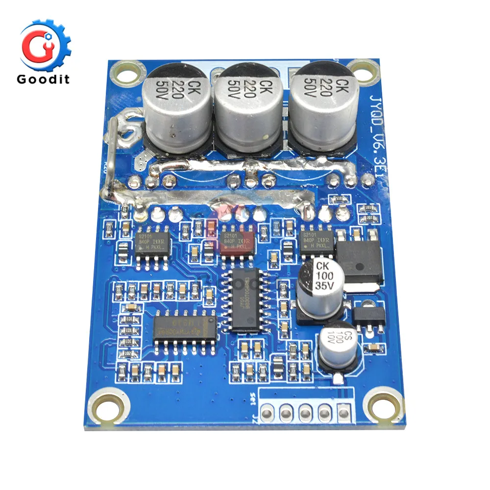 Controlador de Motor de CC sin escobillas, placa de Control de controlador de coche BLDC equilibrado automotriz, sin Hall, DC 12V-36V, 500W PWM