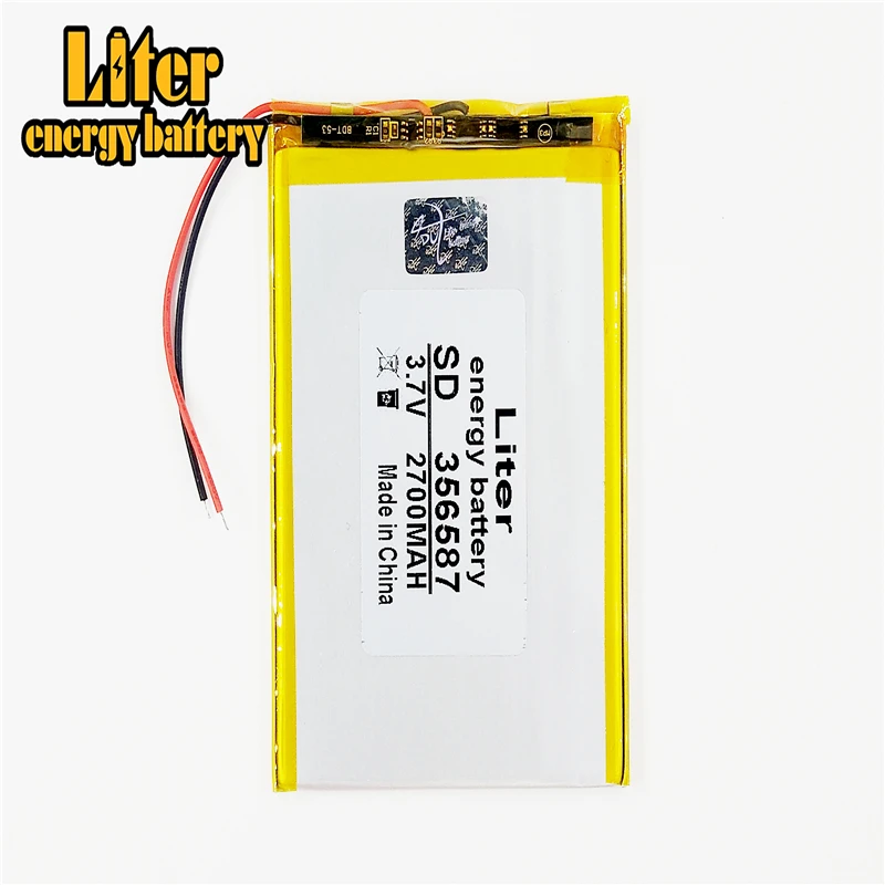 Polymère 3.7V 356587 2700mah MP5 tablette ePlenavigateur A13 applique les batteries au lithium 356585