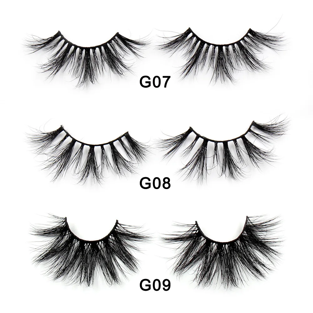 LEHUAMAO Wimpern 3D Wimpern 25mm Nerz Falsche Wimpern Flauschige Weiche Wimpern Dramatische Make-Up Wimpern Nerz 3D Wimpern Natürliche Lange G05 – Detail 3