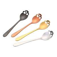 4pcs/lot Skull Spoon Coffee Teaspoon whipped coffee Steel Mixing Dessert Novelty Drink Tableware Kitchen Tools  NJ70103