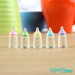 10pcs Cute 1:12 Simulation Mini Milk Bottle Feeding Bottles Miniature Baby Bottle DIY Dollhouse Miniature Accessories