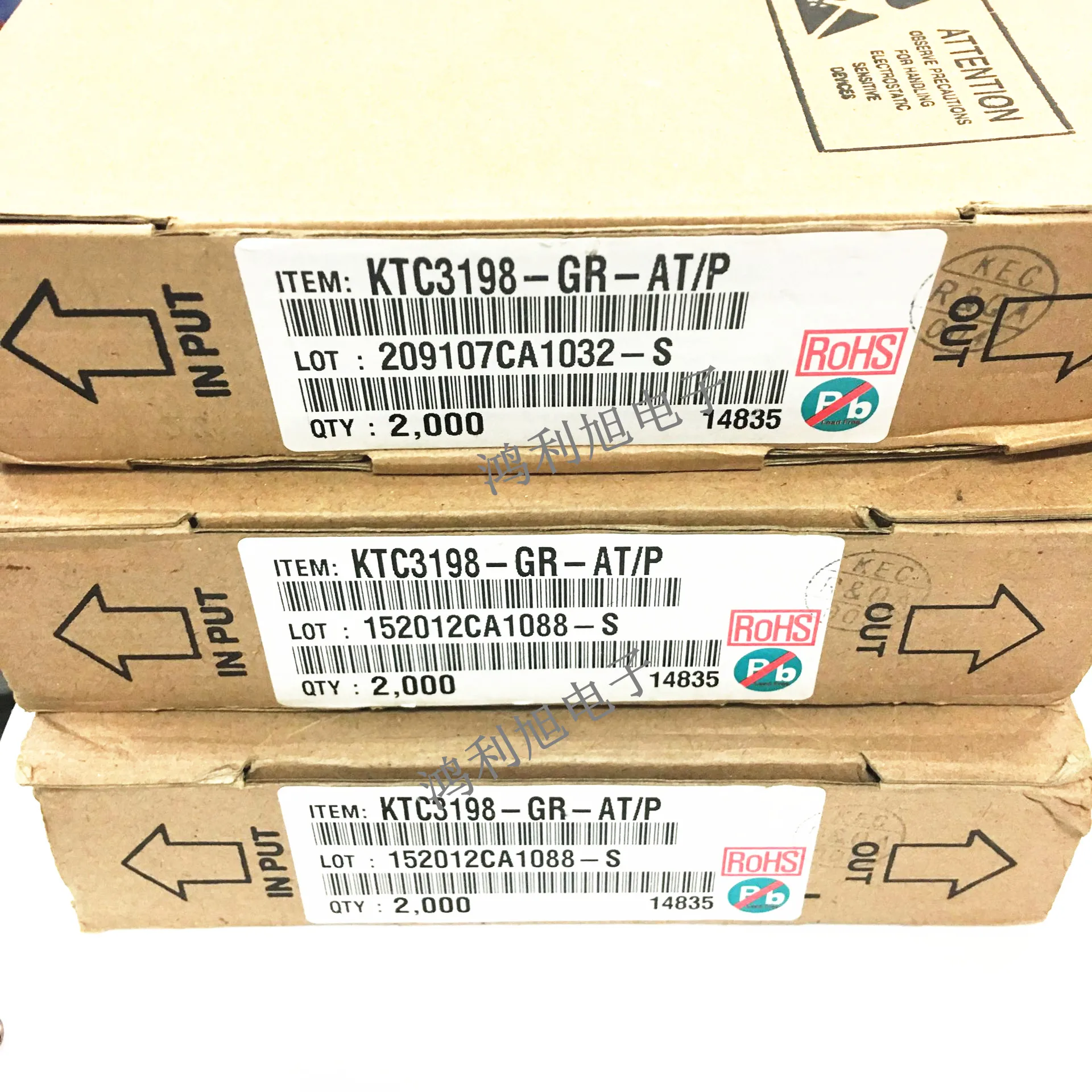 10ชิ้น/ล็อต KTC3198-GR ทรานซิสเตอร์สองขั้ว-BJT TO-92, 60V, 0.15A, NPN ทรานซิสเตอร์สองขั้ว