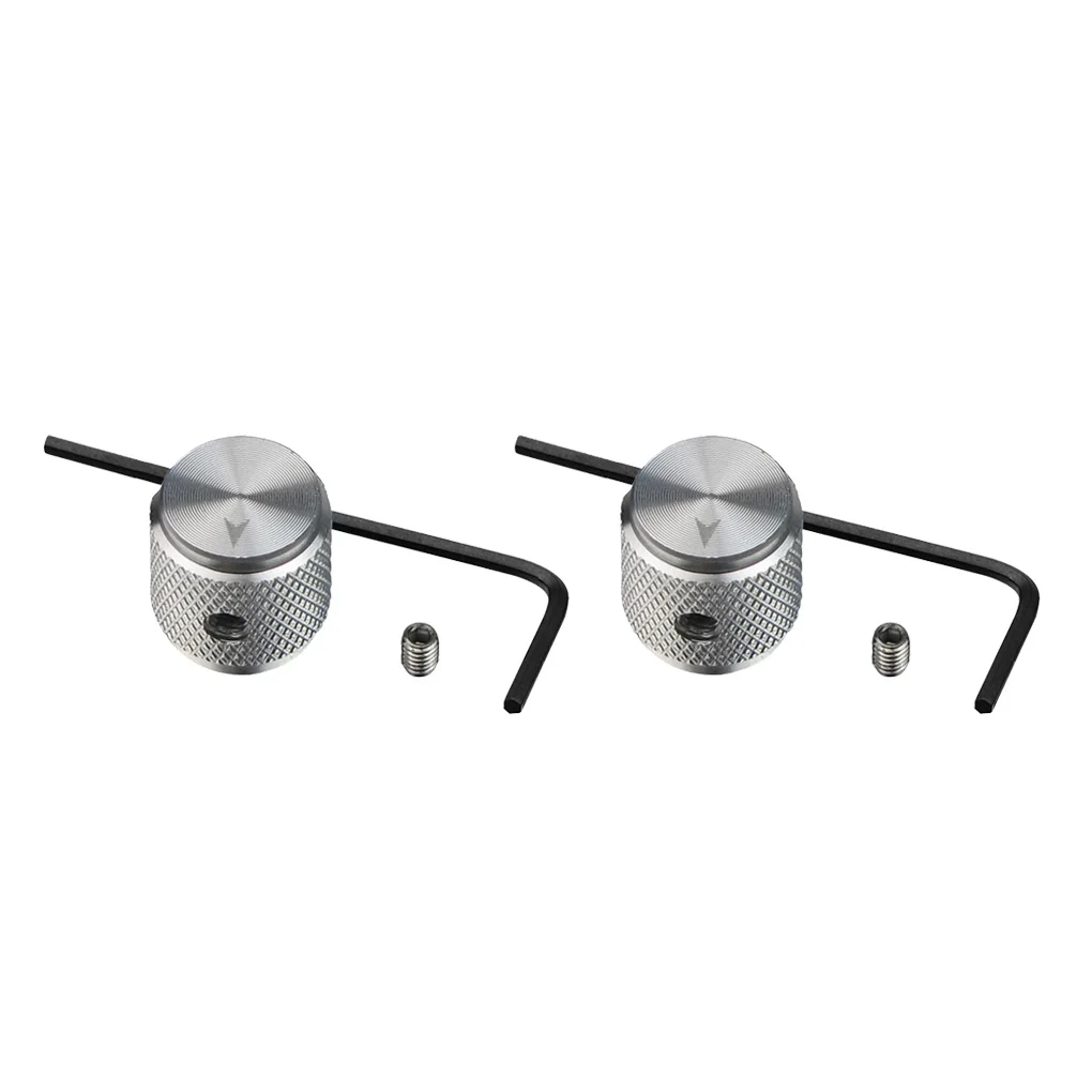 FLEOR 2pcs Aluminum Metal Guitar Volume Control Knobs Amplifier Knobs with Allen Wrench for Electric Guitar Bass