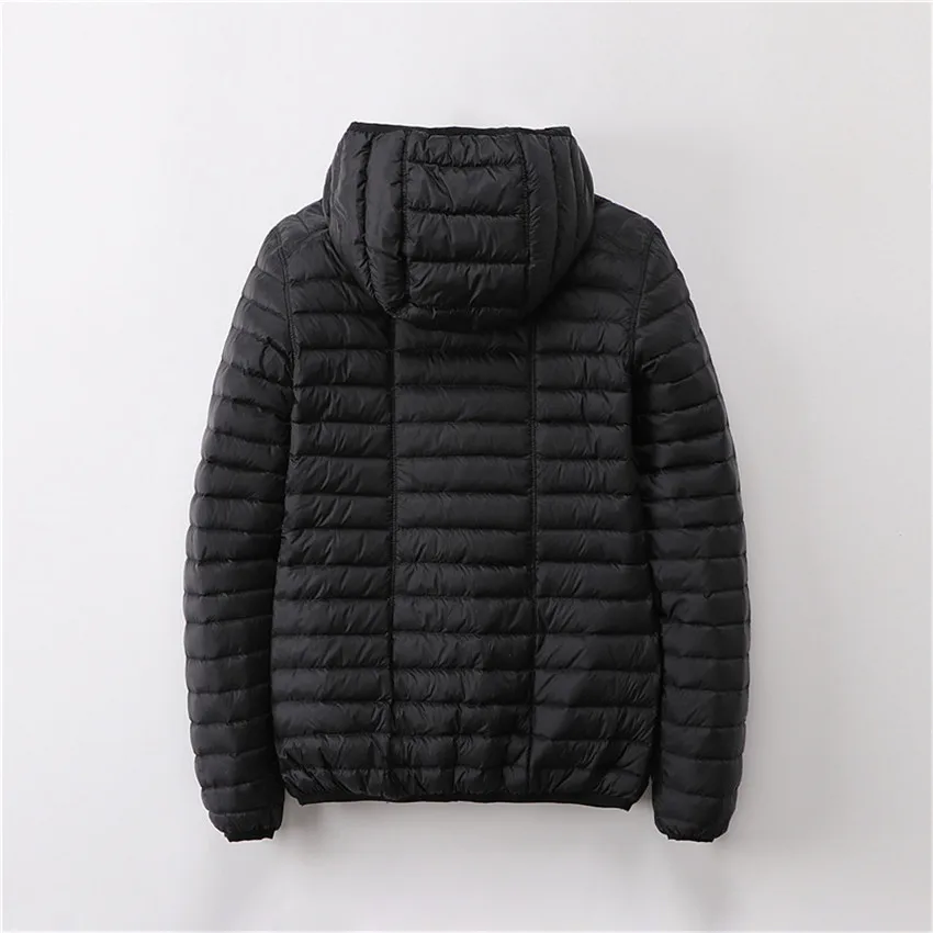 2021 New Winter Women Short Down Coat Wear On Both Side Big Size Lady Light Thin White Duck Down Jacket Autumn Hooded Coat W1045