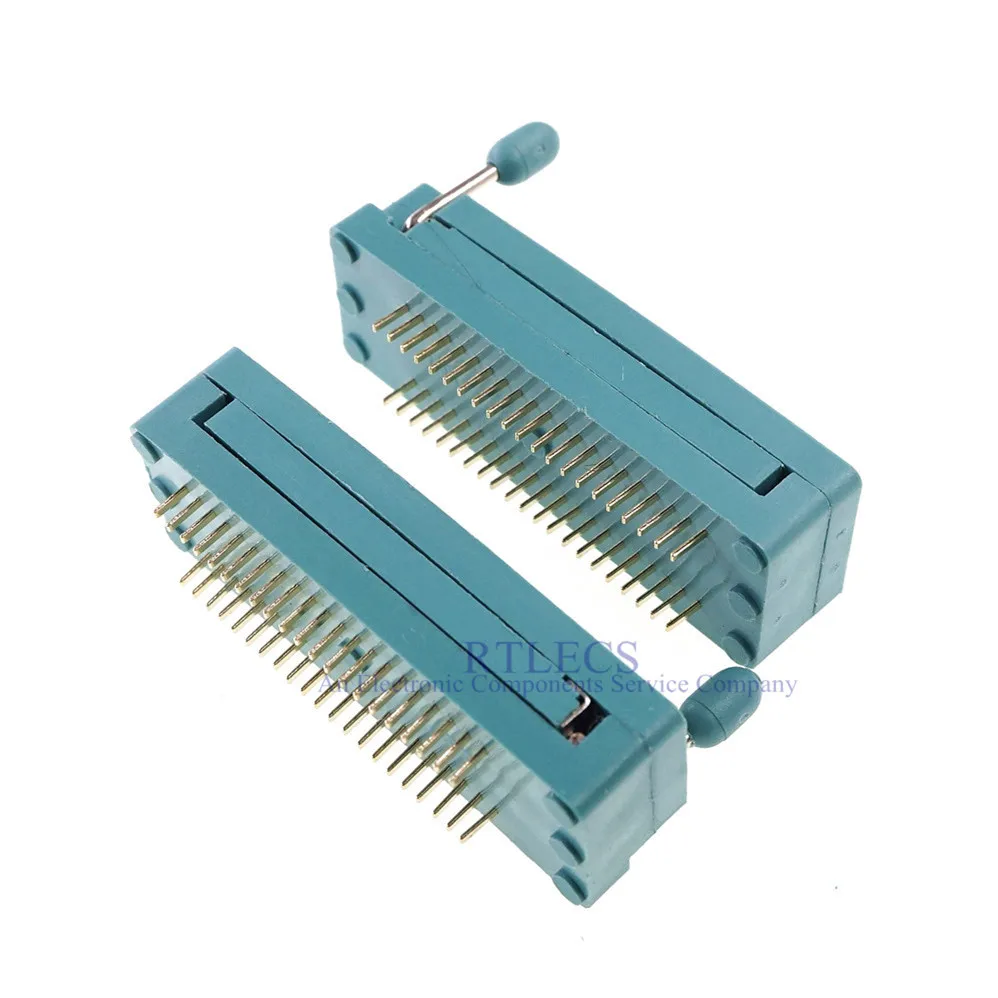 Test Tool IC DIP ZIF ZIP Socket 42 Pin Pitch 1.78 mm 1.778 Press-Fit Dual Row Spacing 10.16 mm 0.4\