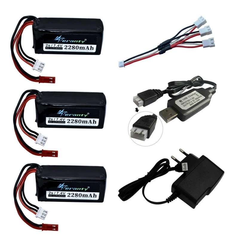Wltoys Cargador batería LiPo 7.4V 2280mAh para A949/959/969/979