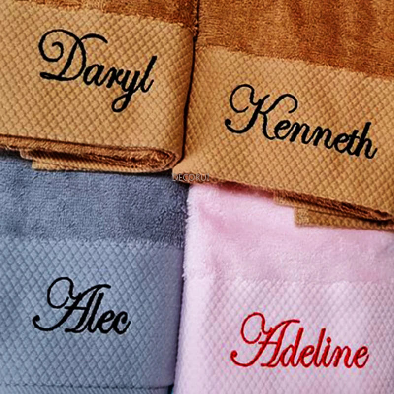 2Pcs 31CM*31CM Scarf Towel Embroidered Name Customized Towel Text Logo Snow White Party Supplies Wedding Gifts for Guests